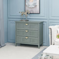 3 Drawer Cabinet, American Furniture,Suitable For Bedroom, Living Room, Study Light Gray Mdf