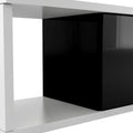 70.1'' 100'' Modern Stylish Tv Stand Tv Cabinet For 80 Inch Tv, White Black, Old Sku:Wf299723Aab Date Of Expected Arrival: 11.25 Black 80 89 Inches Particle Board