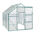 6X10Ft Polycarbonate Greenhouse Raised Base And Anchor Aluminum Heavy Duty Walk In Greenhouses For Outdoor Backyard In All Season Green Aluminium Aluminum