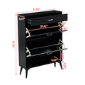 Shoe Cabinetshoe Storage Shelves, Black Black Mdf