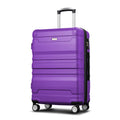 Luggage Sets Model Expandable Abs Hardshell 3Pcs Clearance Luggage Hardside Lightweight Durable Suitcase Sets Spinner Wheels Suitcase With Tsa Lock 20''24''28'' Purple Purple Abs