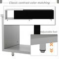 70.1'' 100'' Modern Stylish Tv Stand Tv Cabinet For 80 Inch Tv, White Black, Old Sku:Wf299723Aab Date Of Expected Arrival: 11.25 Black 80 89 Inches Particle Board