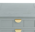 2 Drawer Side Table,American Style, End Table,Suitable For Bedroom, Living Room, Study Light Gray Mdf