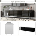 Modern ,Stylish Tv Stand Tv Cabinet For 80 Inch Tv, Black Black Particle Board