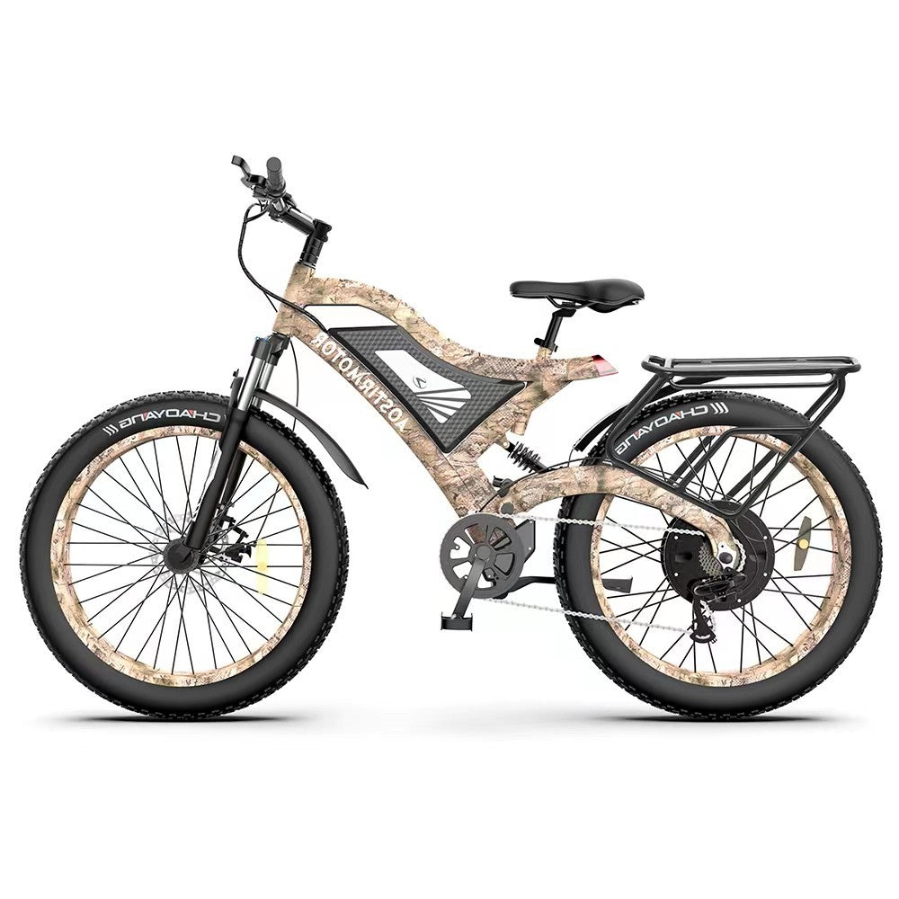 Aostirmotor S18 1500W 26" 1500W Electric Bike Fat Tire 48V 15Ah Removable Lithium Battery Mountain Bicycle Shimanos Bicycle Full Suspension Mtb Bikes For Adults Cycling Brown Garden & Outdoor Aluminium