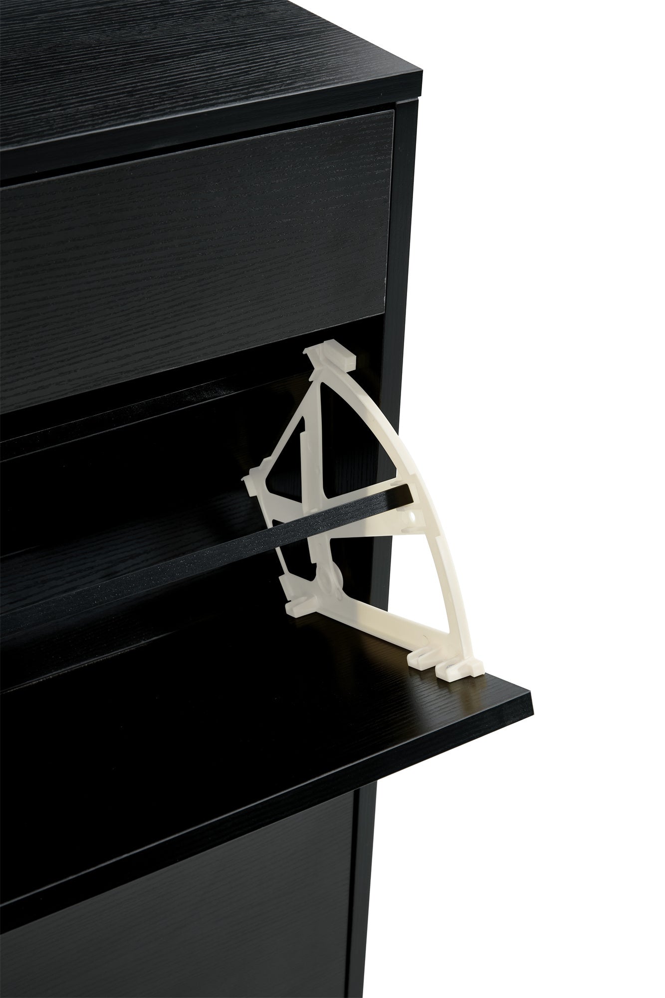 Shoe Cabinetshoe Storage Shelves, Black Black Mdf