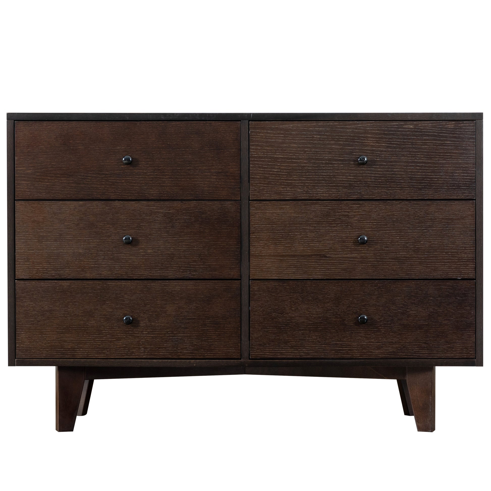 Solid Wood Spray Painted Drawer Dresser Bar,Buffet Tableware Cabinet Lockers Buffet Server Console Table Lockers, Retro Round Handle, Applicable To The Dining Room, Living Room,Kitchen Corridor Auburn 5 Or More Drawers Auburn Primary Living Space Solid