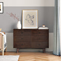 Solid Wood Spray Painted Drawer Dresser Bar,Buffet Tableware Cabinet Lockers Buffet Server Console Table Lockers, Retro Round Handle, Applicable To The Dining Room, Living Room,Kitchen Corridor Auburn 5 Or More Drawers Auburn Primary Living Space Solid