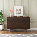 Solid Wood Spray Painted Drawer Dresser Bar,Buffet Tableware Cabinet Lockers Buffet Server Console Table Lockers, Retro Round Handle, Applicable To The Dining Room, Living Room,Kitchen Corridor Auburn 5 Or More Drawers Auburn Primary Living Space Solid