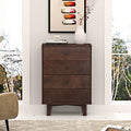 Solid Wood Spray Painted Drawer Dresser Bar,Buffet Tableware Cabinet Lockers Buffet Server Console Table Lockers, Retro Round Handle, Applicable To The Dining Room, Living Room,Kitchen Corridor Auburn 3 4 Drawers Auburn Primary Living Space Solid Wood