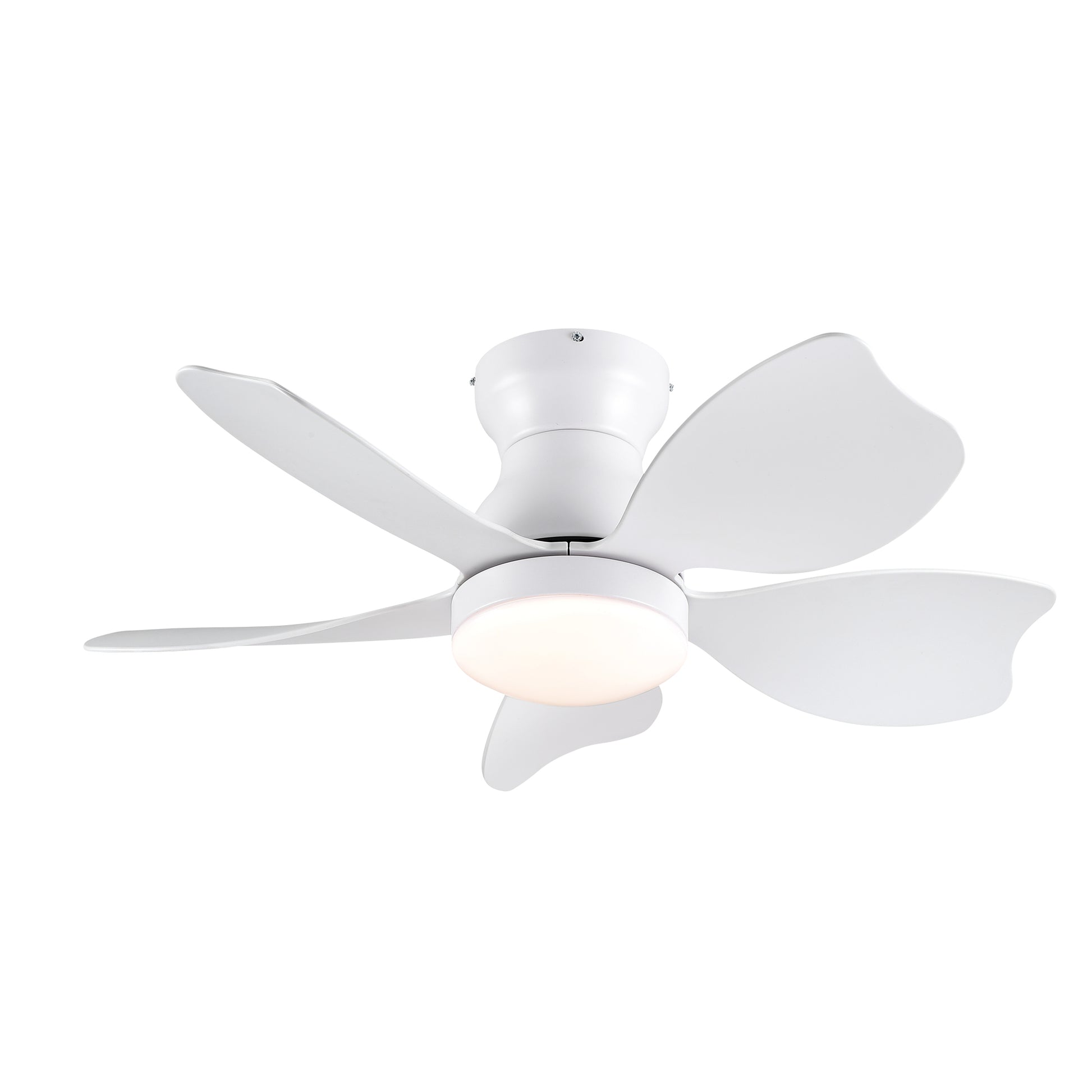 30 In Small Kid'S Ceiling Fan Lighting With Remote Control For Small Children Room White Abs