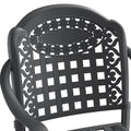 Cast Aluminum Patio Dining Chair 6Pcs With Black Frame And Cushions In Random Colors Yes Dining Set Black Rust Resistant Frame Water Resistant Cushion Garden & Outdoor Complete Patio Sets Aluminium