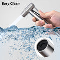 Handheld Bidet Sprayer For Toilet Adjustable Water Pressure Control With Bidet Hose For Wash Brushed Nickel Stainless Steel