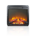 18 Inch Electric Fireplace Insert, Ultra Thin Heater With Log Set & Realistic Flame, Overheating Protection Antique Black No Tempered Glass Sheet Metal Plastic