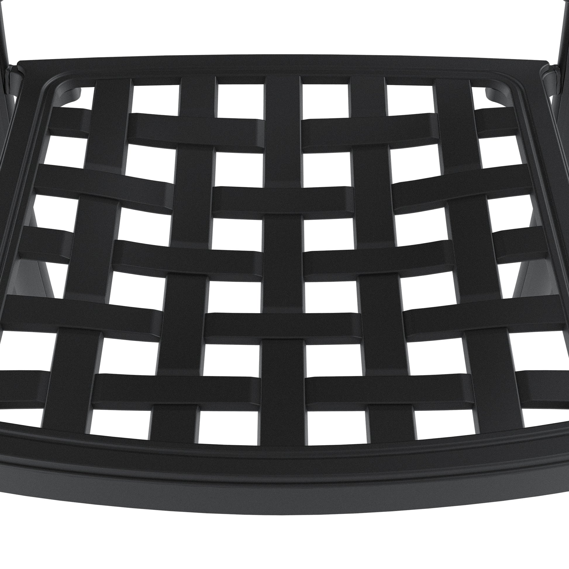 Cushions In Random Colors 7 Piece Set Of Cast Aluminum Patio Furniture With Cushions Yes Complete Patio Set Black Seats 6 Rust Resistant Frame Water Resistant Cushion Garden & Outdoor Complete Patio Sets Aluminium