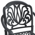 Cushions In Random Colors 3 Piece Set Of Cast Aluminum Patio Furniture With Cushions Yes Dining Set Black Seats 2 Rust Resistant Frame Water Resistant Cushion Garden & Outdoor Complete Patio Sets
