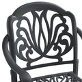 Cushions In Random Colors 3 Piece Set Of Cast Aluminum Patio Furniture With Cushions Yes Dining Set Black Seats 2 Rust Resistant Frame Water Resistant Cushion Garden & Outdoor Complete Patio Sets Aluminium