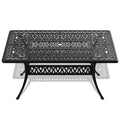 Cushions In Random Colors 7 Piece Set Of Cast Aluminum Patio Furniture With Cushions Yes Complete Patio Set Black Seats 6 Rust Resistant Frame Water Resistant Cushion Garden & Outdoor Complete Patio Sets Aluminium