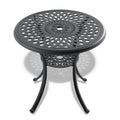 Cushions In Random Colors 3 Piece Set Of Cast Aluminum Patio Furniture With Cushions Yes Dining Set Black Seats 2 Rust Resistant Frame Water Resistant Cushion Garden & Outdoor Complete Patio Sets Aluminium