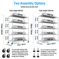 5 Tier 7500Lbs Heavy Duty Adjustable Storage Rack Metal Shelf Wire Shelving Unit With Wheels & Shelf Liners 82