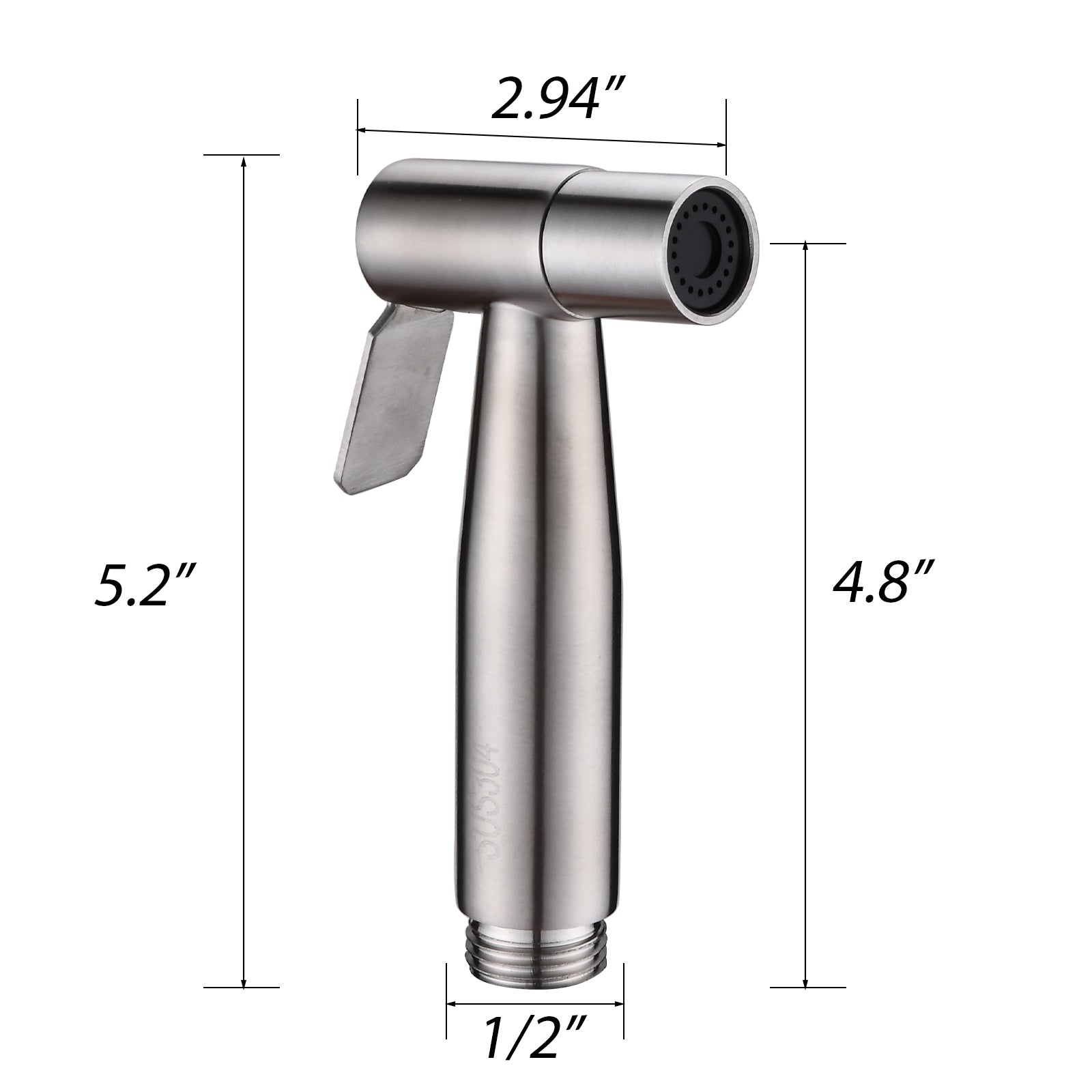 Handheld Bidet Sprayer For Toilet Adjustable Water Pressure Control With Bidet Hose For Wash Brushed Nickel Stainless Steel