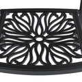 Cushions In Random Colors 5 Piece Set Of Cast Aluminum Patio Furniture With Cushions Yes Dining Set Black Seats 4 Rust Resistant Frame Water Resistant Cushion Garden & Outdoor Complete Patio Sets