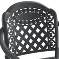 Cushions In Random Colors 9 Piece Set Of Cast Aluminum Patio Furniture With Cushions Yes Dining Set Black Seats 8 Rust Resistant Frame Water Resistant Cushion Garden & Outdoor Complete Patio Sets Aluminium