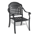 Cushions In Random Colors 3 Piece Set Of Cast Aluminum Patio Furniture With Cushions Yes Dining Set Black Seats 2 Rust Resistant Frame Water Resistant Cushion Garden & Outdoor Complete Patio Sets Aluminium