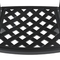Cushions In Random Colors 3 Piece Set Of Cast Aluminum Patio Furniture With Cushions Yes Dining Set Black Seats 2 Rust Resistant Frame Water Resistant Cushion Garden & Outdoor Aluminium