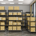 5 Tier 6000Lbs Heavy Duty Adjustable Storage Rack Metal Shelf Wire Shelving Unit With Wheels & Shelf Liners 82