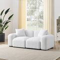 Corner Part For Modular Sofa Ivory Polyester