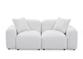 Corner Part For Modular Sofa Ivory Polyester