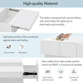 Coffee Table With 2 Large Hidden Storage Compartment, Extendable Cocktail Table With 2 Drawers, High Gloss Center Table With Sliding Top For Living Room, 39.3