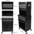 High Capacity Rolling Tool Chest With Wheels And Drawers, 6 Drawer Tool Storage Cabinet Black Black Steel