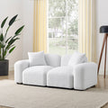 Corner Part For Modular Sofa Ivory Polyester