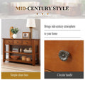 48'' Solid Pine Wood Top Console Table, Modern Entryway Sofa Side Table With 3 Storage Drawers And 2 Shelves. Easy To Assemble Brown Brown Pine
