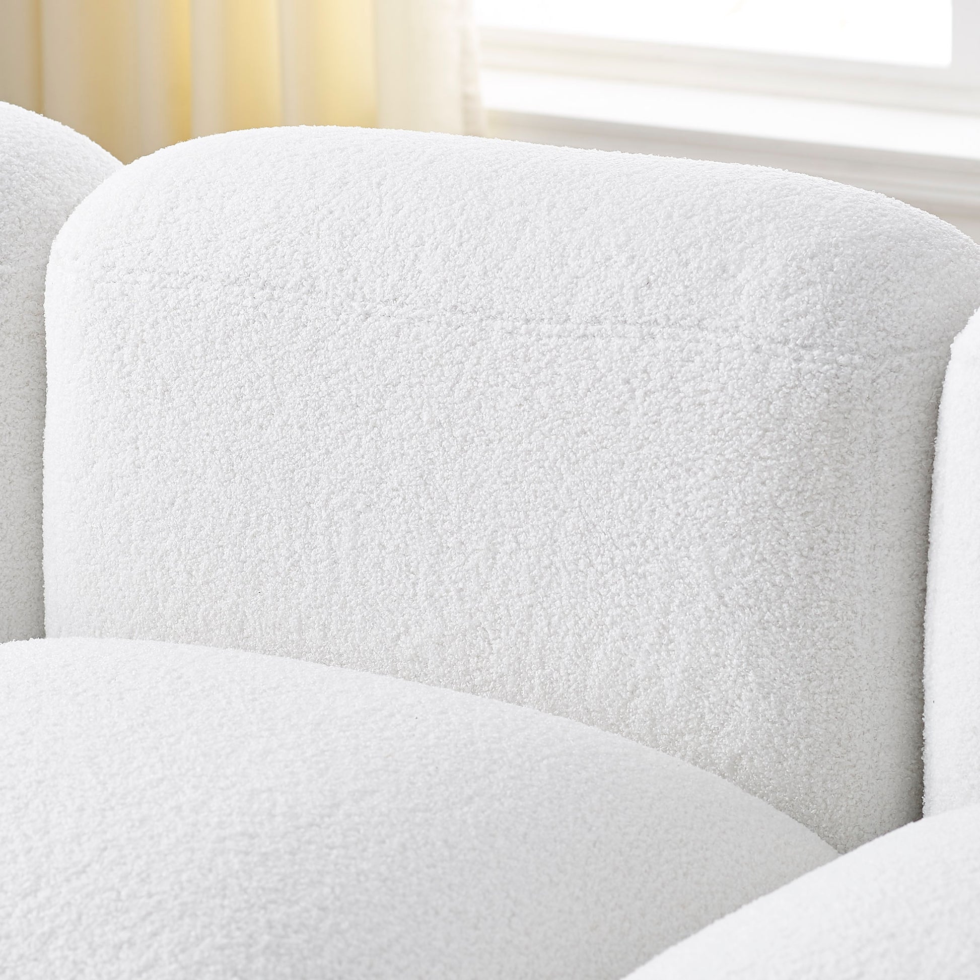 Ottoman For Modular Sofa White Foam