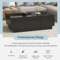 Coffee Table With 2 Large Hidden Storage Compartment, Extendable Cocktail Table With 2 Drawers, High Gloss Center Table With Sliding Top For Living Room, 39.3