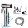 Handheld Bidet Sprayer For Toilet Adjustable Water Pressure Control With Bidet Hose For Wash Brushed Nickel Stainless Steel