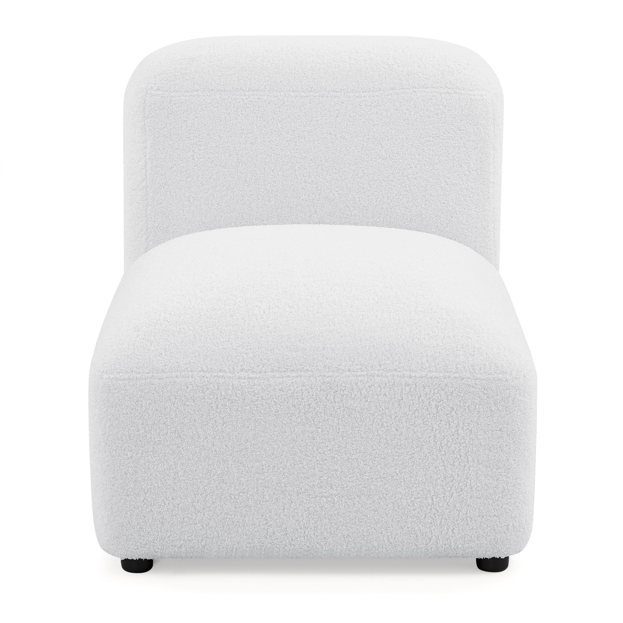 Single Chair For Modular Sofa White Foam 1 Seat