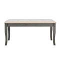 6 Piece Farmhouse Dining Table Set, Rectangular Trestle Table And 4 Upholstered Chairs & Bench For Dining Room Antique Gray Antique Gray Solid Wood