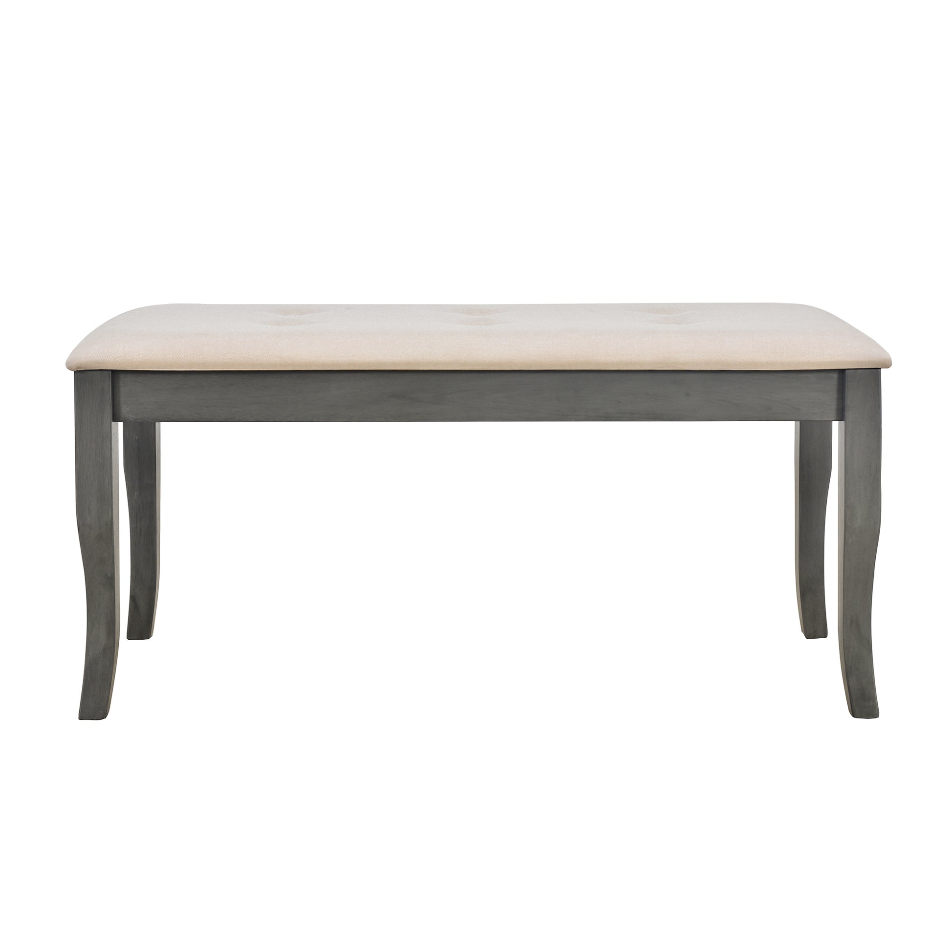 6 Piece Farmhouse Dining Table Set, Rectangular Trestle Table And 4 Upholstered Chairs & Bench For Dining Room Antique Gray Antique Gray Solid Wood