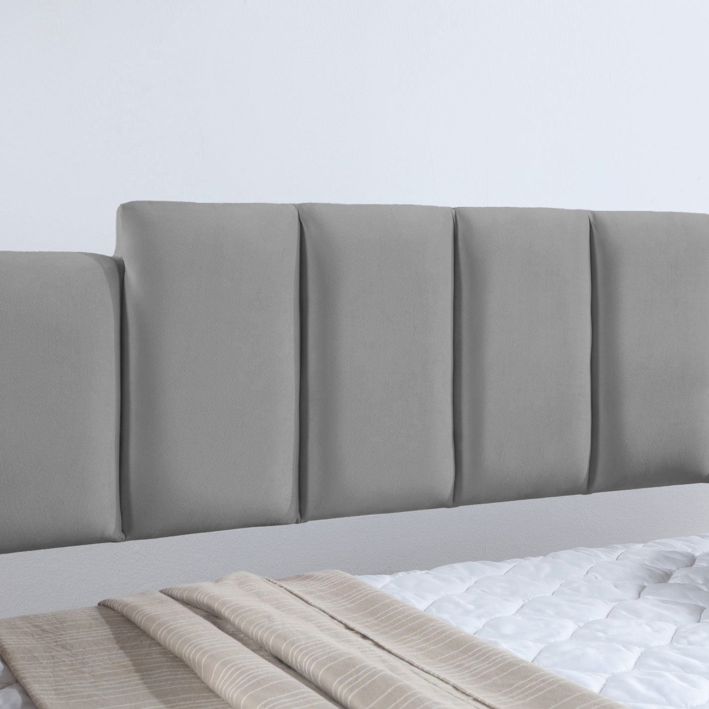 Velvet Daybed With Trundle Upholstered Tufted Sofa Bed, Both Twin Size, Grey Beige Solid Wood