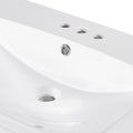 30 Inch White Bathroom Vanity With Ceramic Sink Combo, Abundant Storage Cabinet 2 Soft Close Doors And Double Tier Deep Drawer White Bathroom Mdf