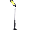 Led Camping Light, 12V 10000 Lumen Super Bright Portable Outdoor Lights With Telescoping Pole Suction Cup Magnetic Base, Flood Lamp For Outdoors Camp, Fishing, Picnic, Bbq, Power Failure Black Metal
