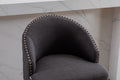 Coolmore Bar Stools Set Of 2 Counter Height Chairs With Footrest For Kitchen, Dining Room And 360 Degree Swivel Charcoal Grey Linen