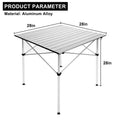 Yssoa Lightweight Folding Camping Table With Carry Bag Ultra Compact Aluminum Table For Picnic, Beach, Traveling, Backyards, Bbq Color: White Silver Metal