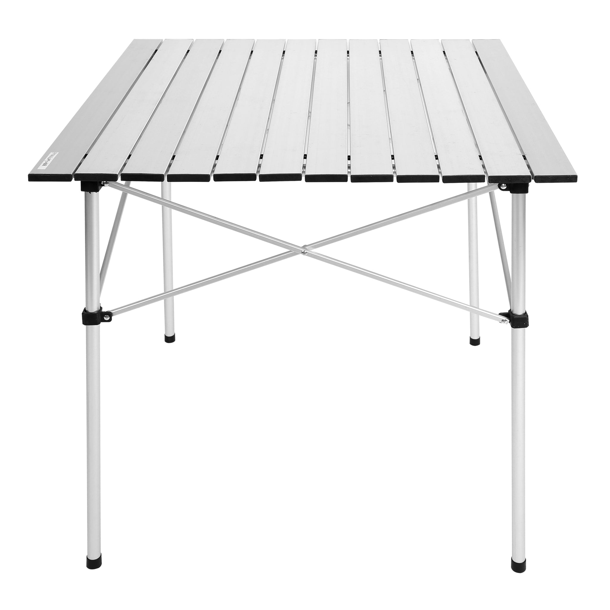 Yssoa Lightweight Folding Camping Table With Carry Bag Ultra Compact Aluminum Table For Picnic, Beach, Traveling, Backyards, Bbq Color: White Silver Metal