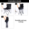 Yssoa Portable Folding Camping Chair With Carry Bag For Adults, Collapsible Anti Slip Padded Oxford Cloth Stool For Beach, Hiking, Fishing, Gardening, Picnic Color: Black, Size: Large Black Metal