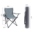 Yssoa Portable Folding Grey Camping Chair, 1 Pack Grey Oxford Fabric